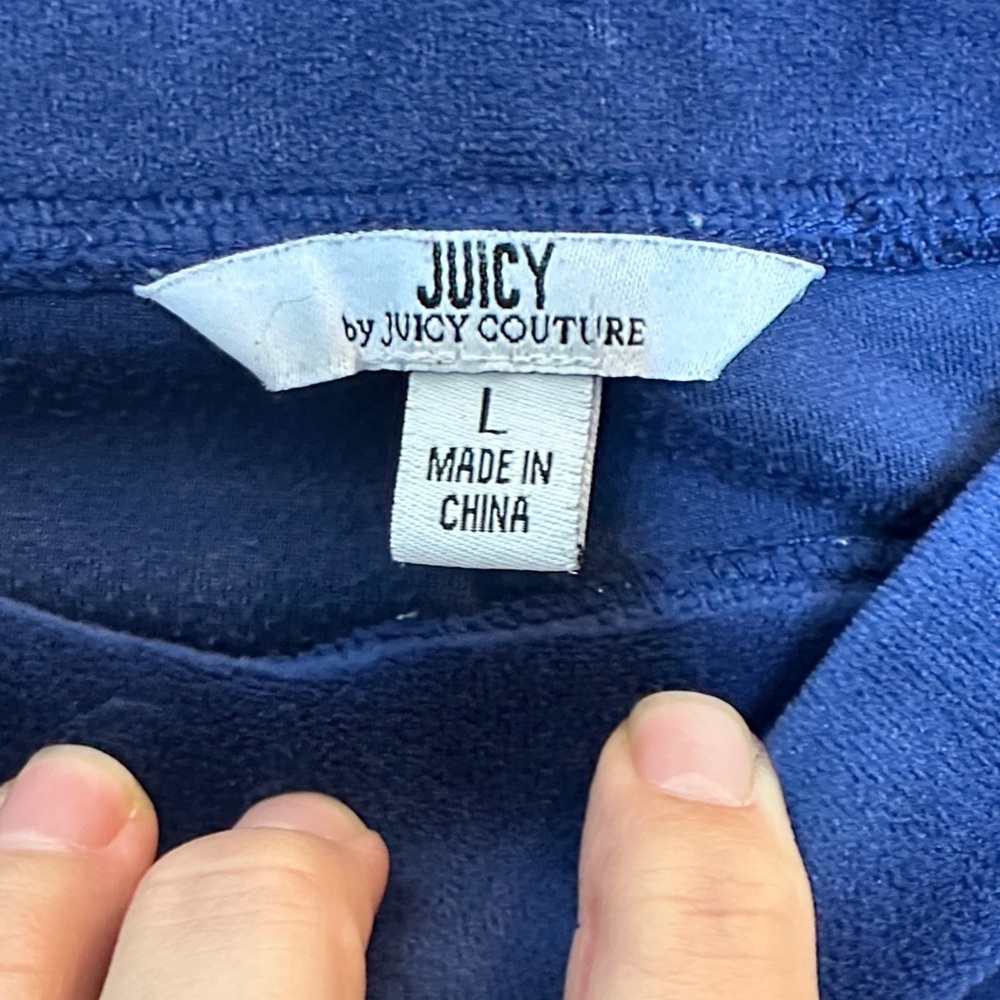 Juicy Couture Royal Blue Velour Wide Leg Pants - Picture 4 of 10